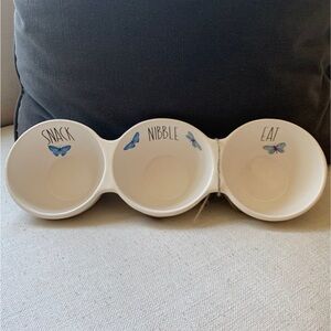 HARVEST GREEN STUDIO WHITE BUTTERFLY "TRIO" SNACK BOWLS.. NEW